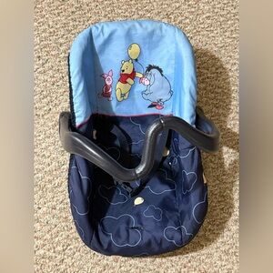 Vintage Disney Winnie the Pooh Baby Doll Car Seat